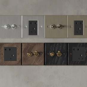 现代金属插座面板3D模型下载